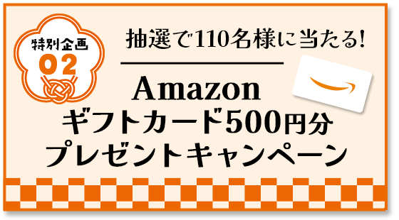 特別企画2 Amazonギフトカード500円分プレゼントキャンペーン